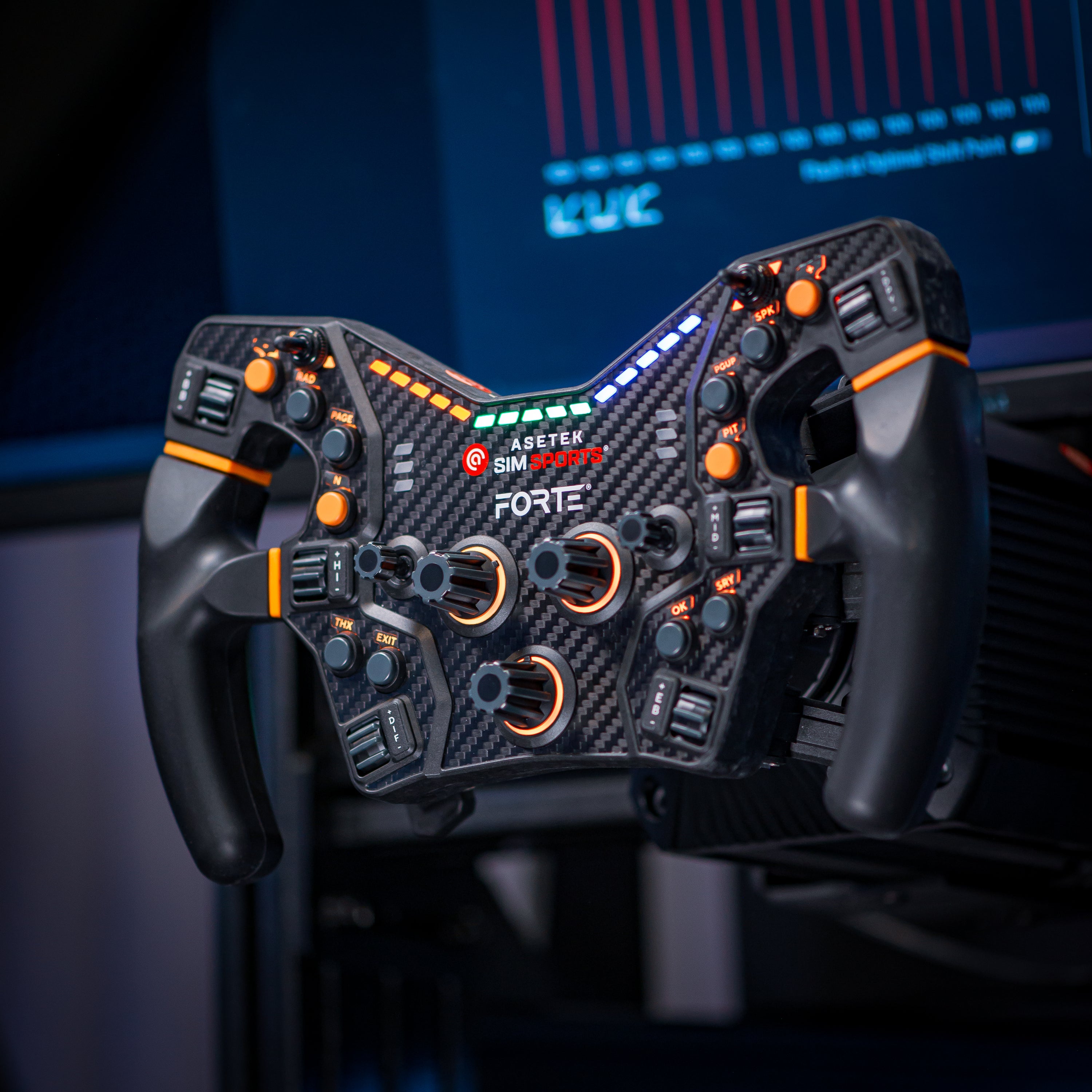 Asetek SimSports® Forte® Steering Wheel (Orange)