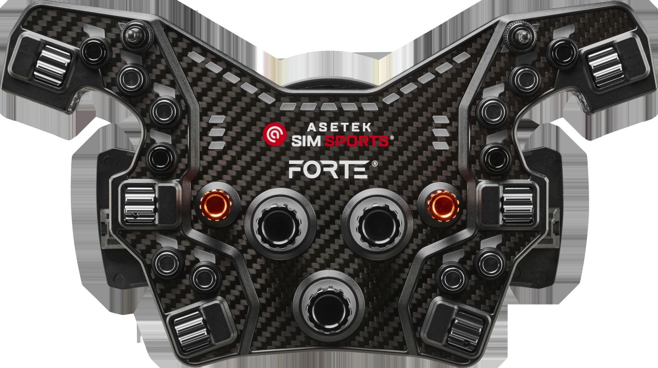 Asetek Forte® Formula Button Box (Black, Aluminum Buttons)