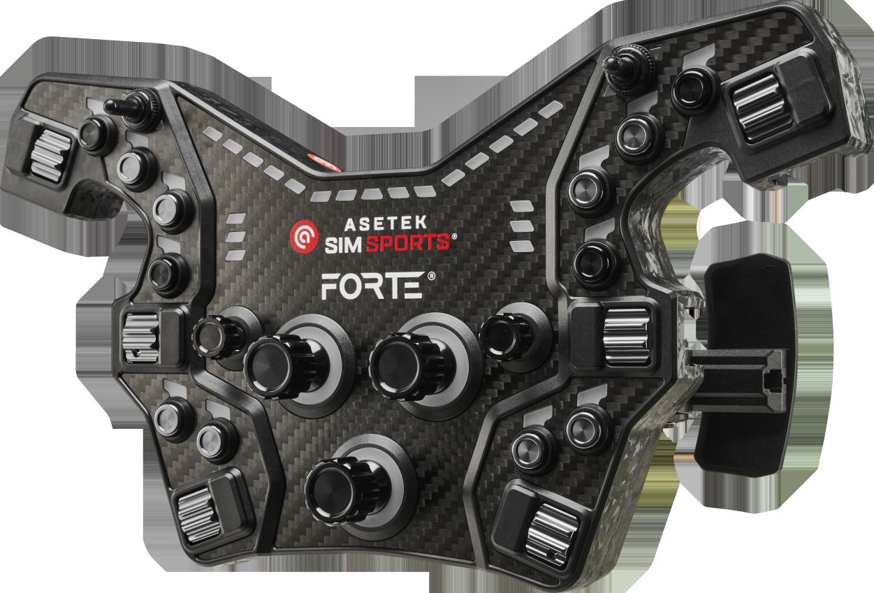 Asetek Forte® Formula Button Box (Black, Aluminum Buttons)