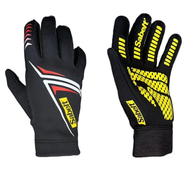Sabelt G34 SIM Handschuhe in Deep Black mit silikonbedruckter Handfläche