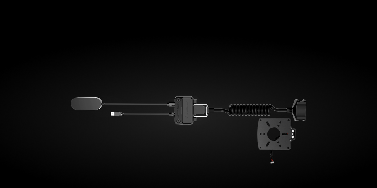 Simagic MagLink Pro Magnetadapter mit Hub-Steuereinheit und Magnetkabel