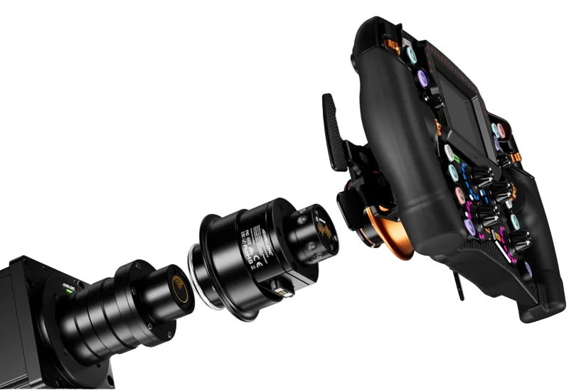 MagLink Pro Xtend verbindet Zeus-Lenkräder mit Wheelbases der Alpha-Serie