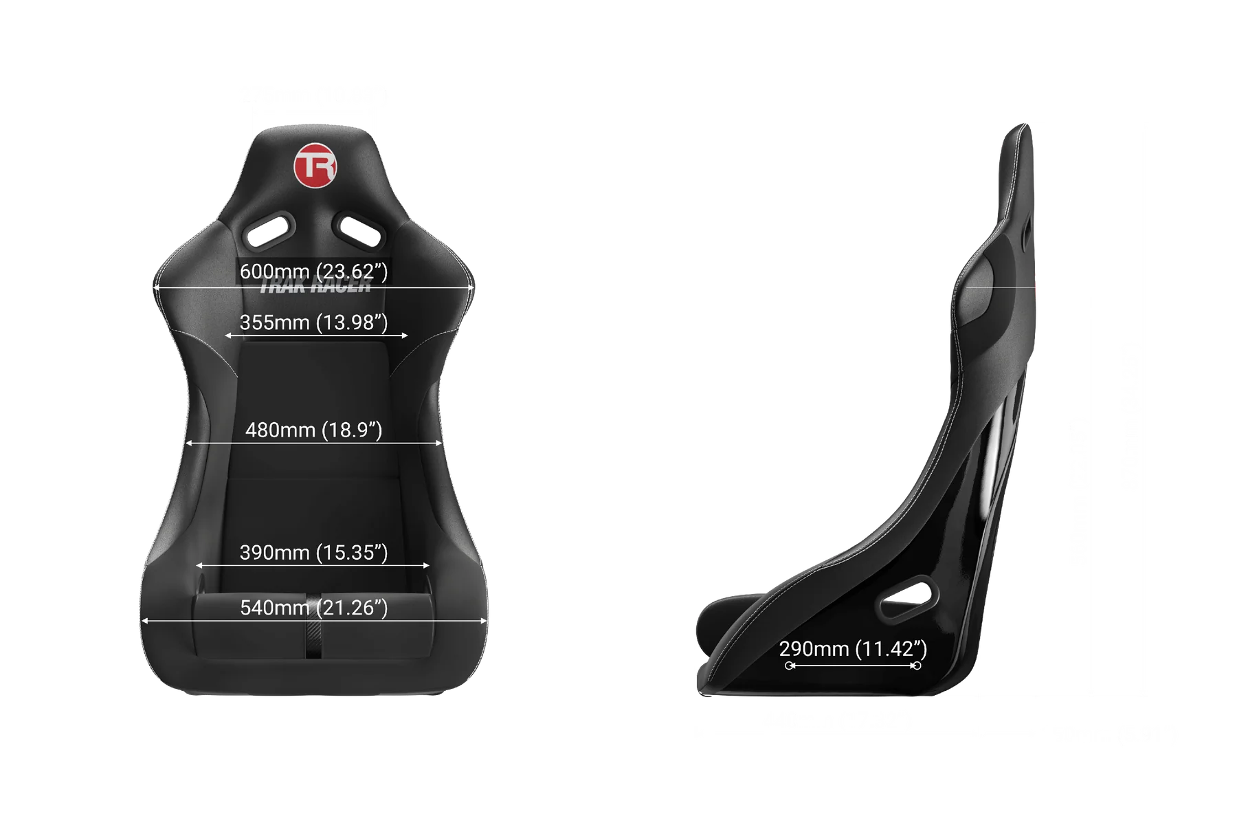 RS GT Rally-Pro Racing Seat - Fiberglass Black