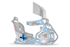Trak Racer Schalthebelhalterung für Alpine Racing TRX in Alpine F1 Car Blue