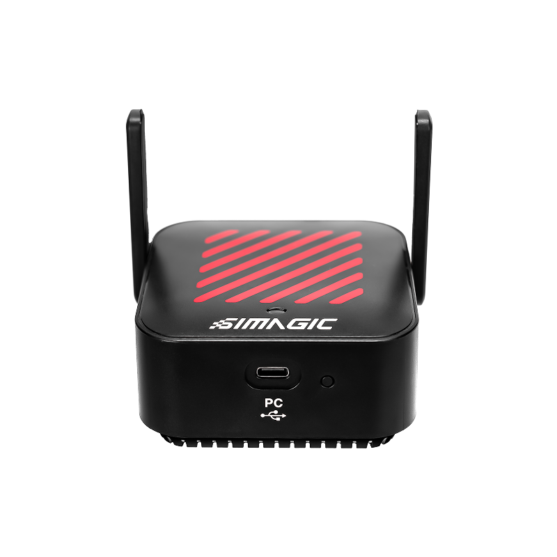 Simagic AirLink in der Seitenansicht mit Anschluss