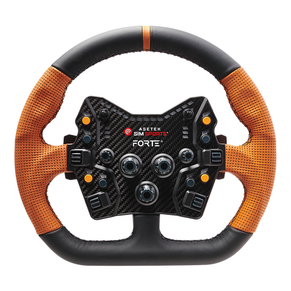 Asetek Closed D Orange Leather Rim