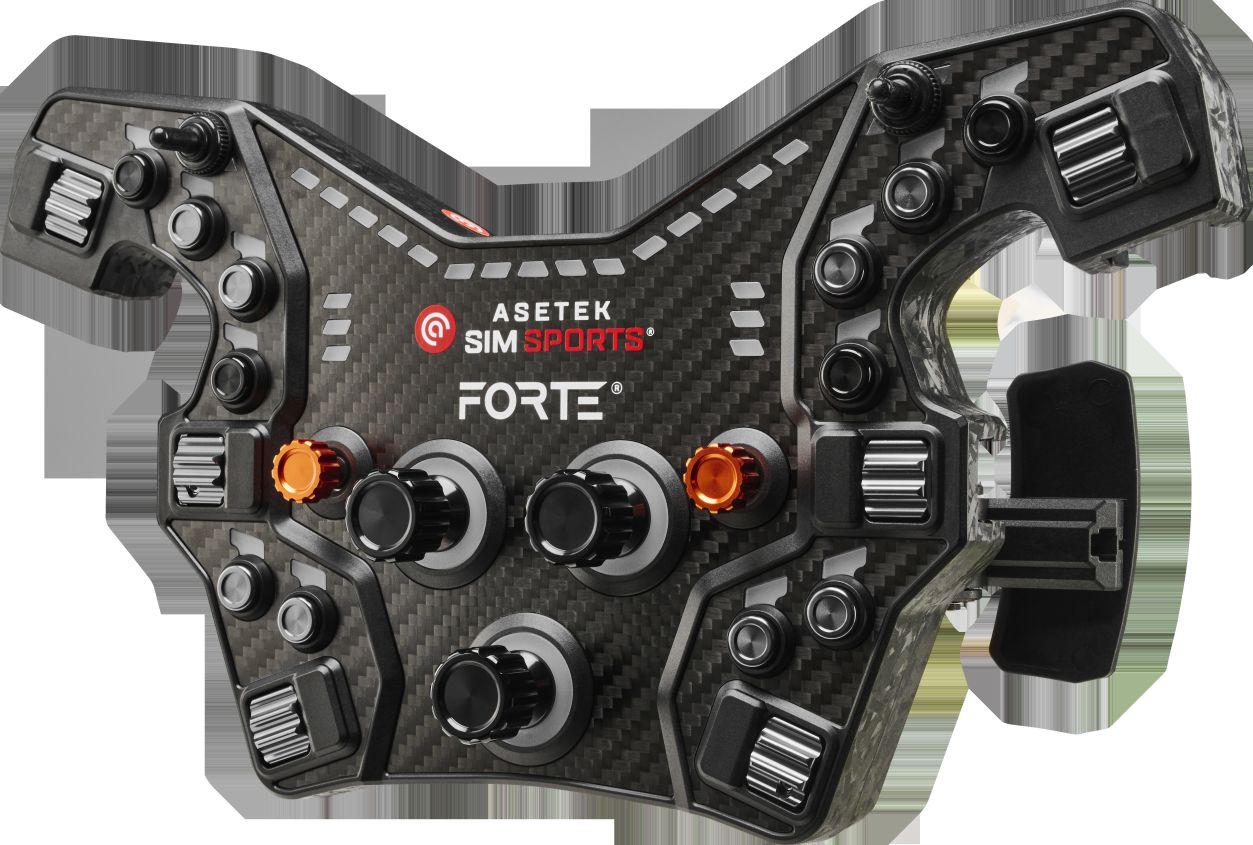 Asetek Forte® Formula Button Box (Black, Aluminum Buttons)
