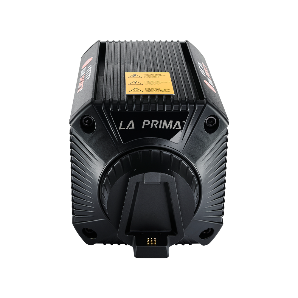 Asetek La Prima Wheelbase in der Frontansicht mit Quick Release