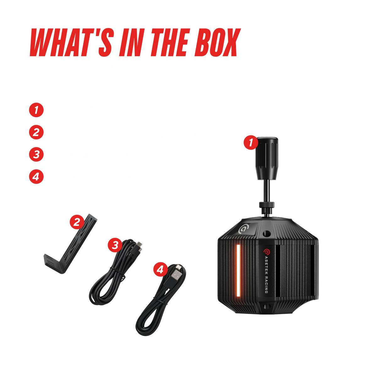 Asetek Racing Dual Mode Shifter – Lieferumfang