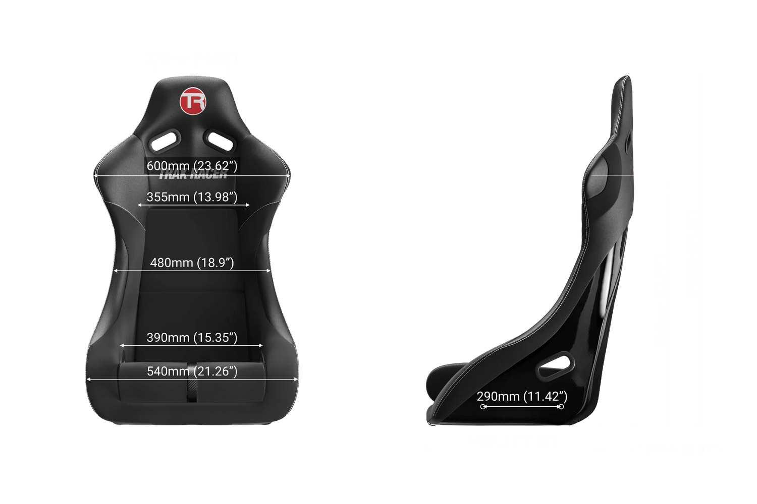 RS GT Rally-Pro Racing Sitz - Fiberglass Black