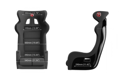 Scaun de curse TrakRacer GT Pro - Fibra de sticlă neagră