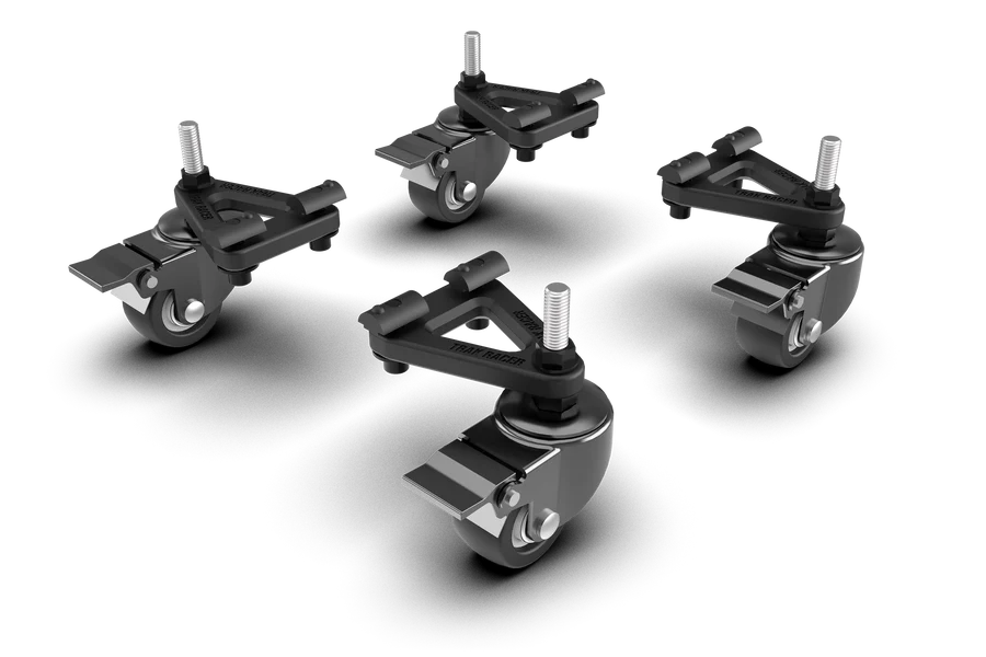 TrakRacer Universelles Lenkrollen-Set mit Bremse und Montage-Brackets