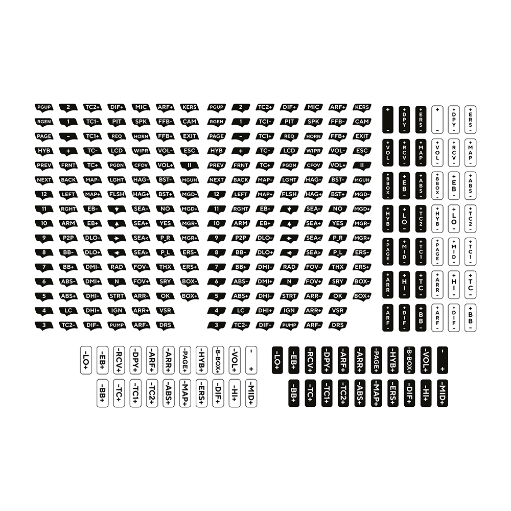 Asetek Sticker Sheet (weiß, orange, rot, transparent)