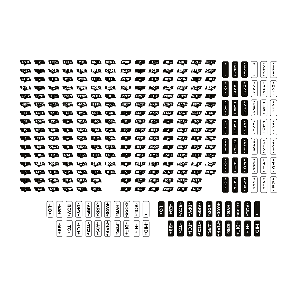 Asetek Sticker Sheet (weiß, orange, rot, transparent)
