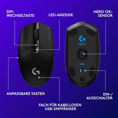 Logitech G305 LIGHTSPEED Kabellose Gaming-Maus
