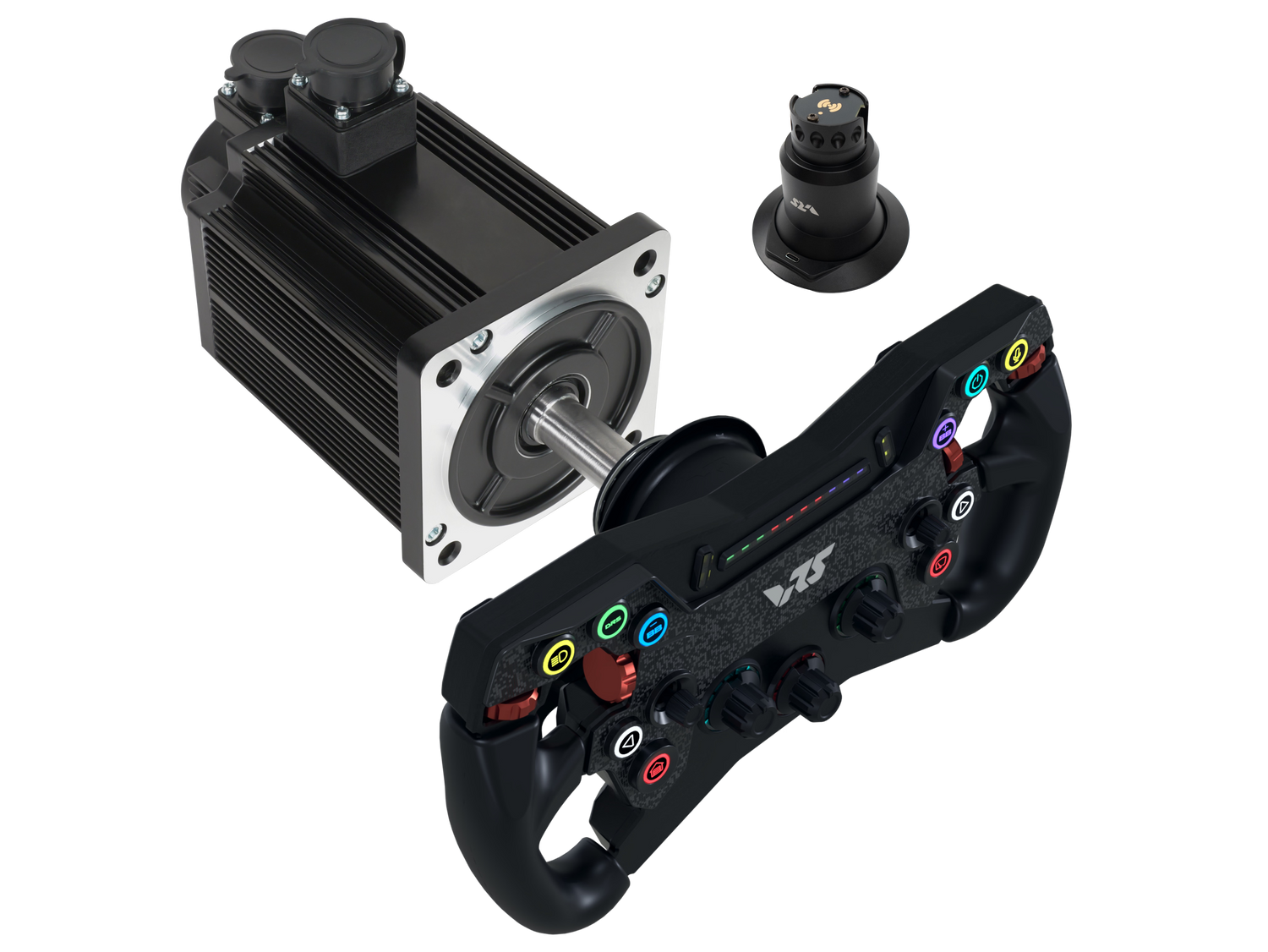 VRS R295 steering wheel + uDPF20 (9Nm) + QR Connect