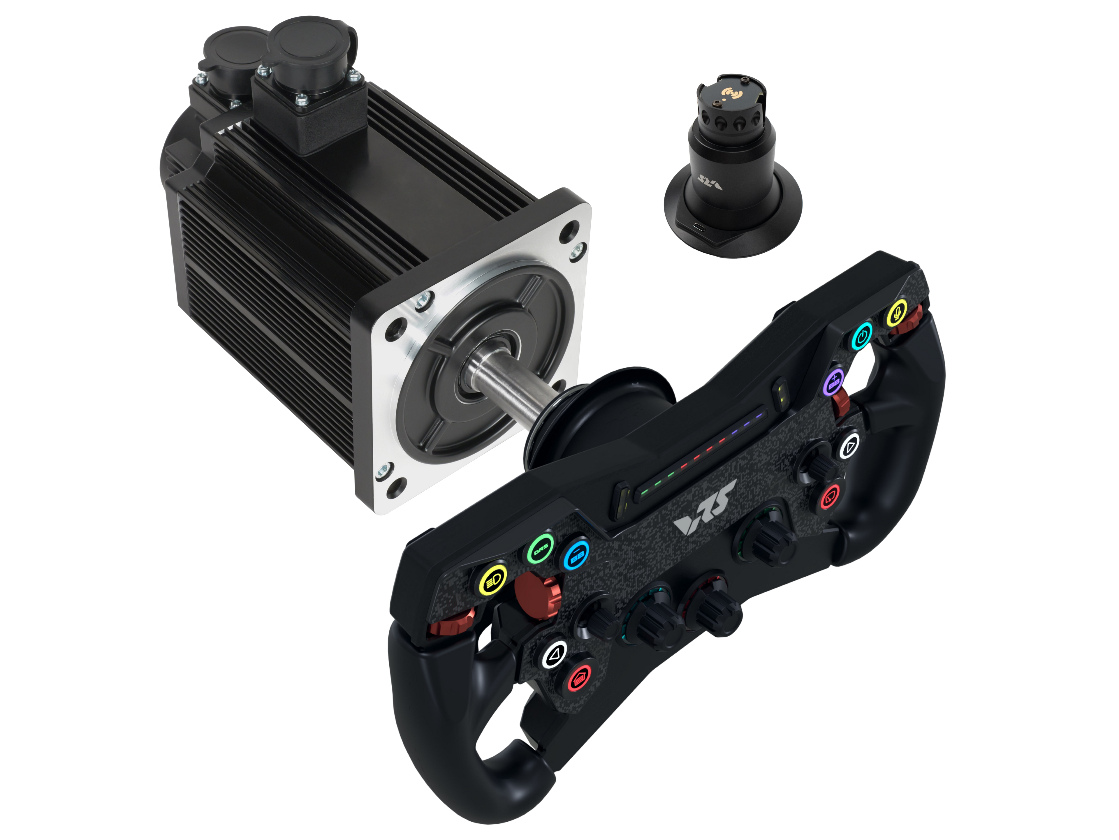 VRS R295 steering wheel + uDPF20 (9Nm) + QR Connect