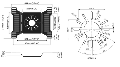 TrakRacer Universelle Bass-Shaker / Körperschallwandler Halterung für Sim-Rigs